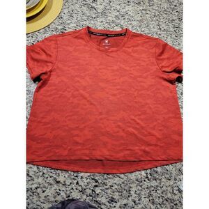 Spyder Active Women s Athletic Red Camo‎ Tshirt Size Large